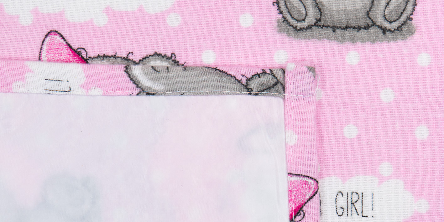 Pieluchocerata flanelowa miś girls róż
